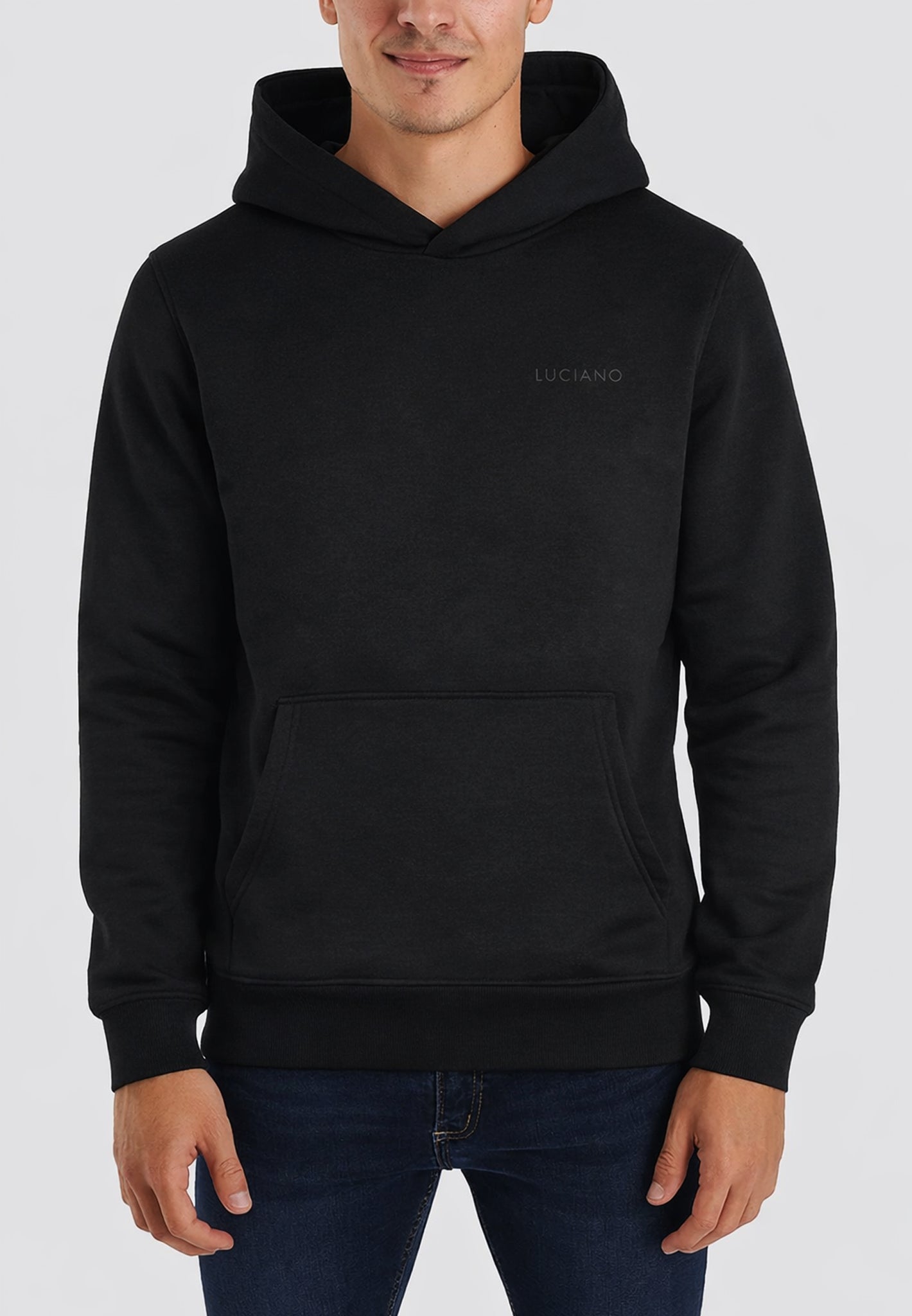 Black Luxe 3D Heavyweight Hoodie
