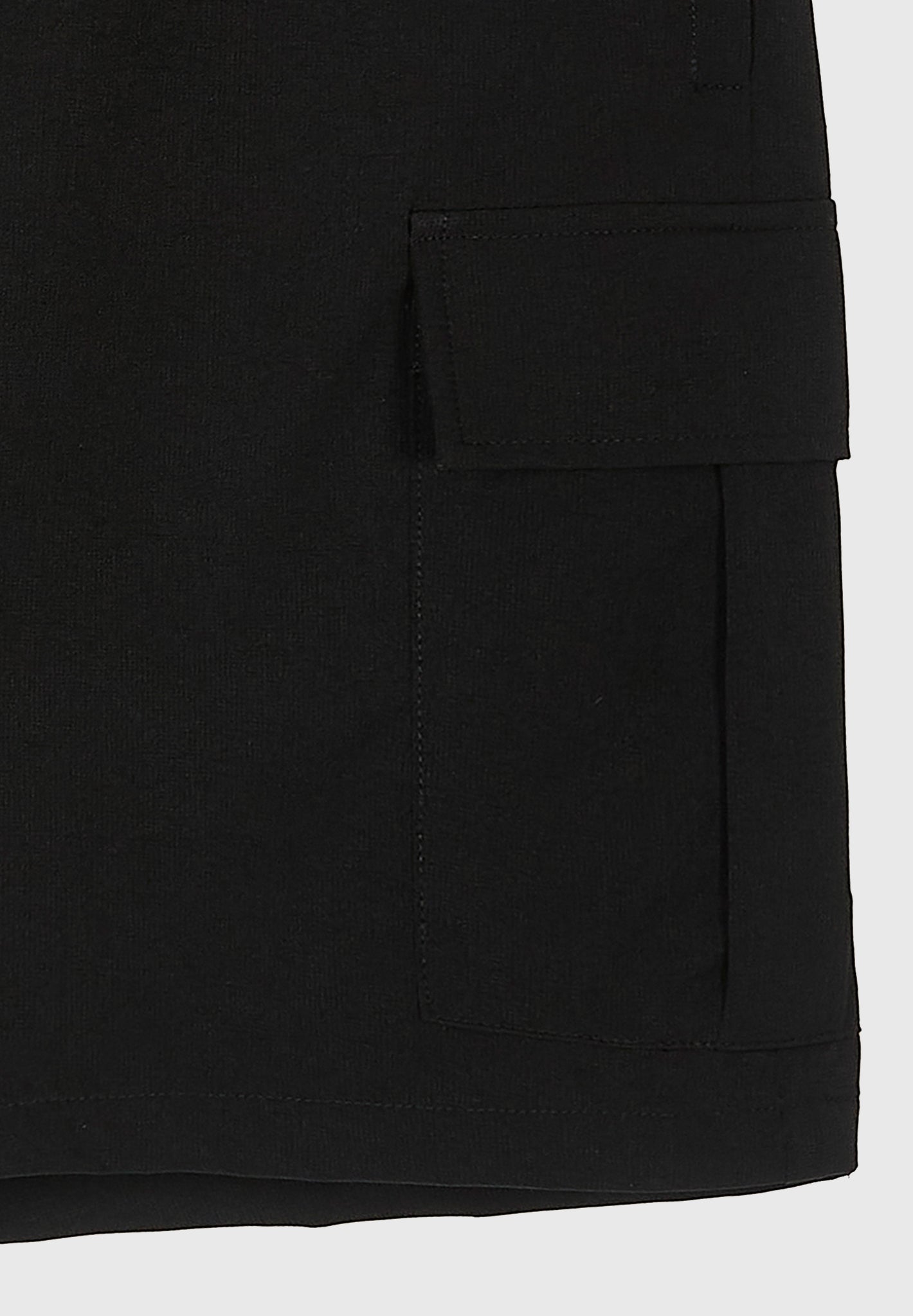 Black Luxe Cargo Shorts
