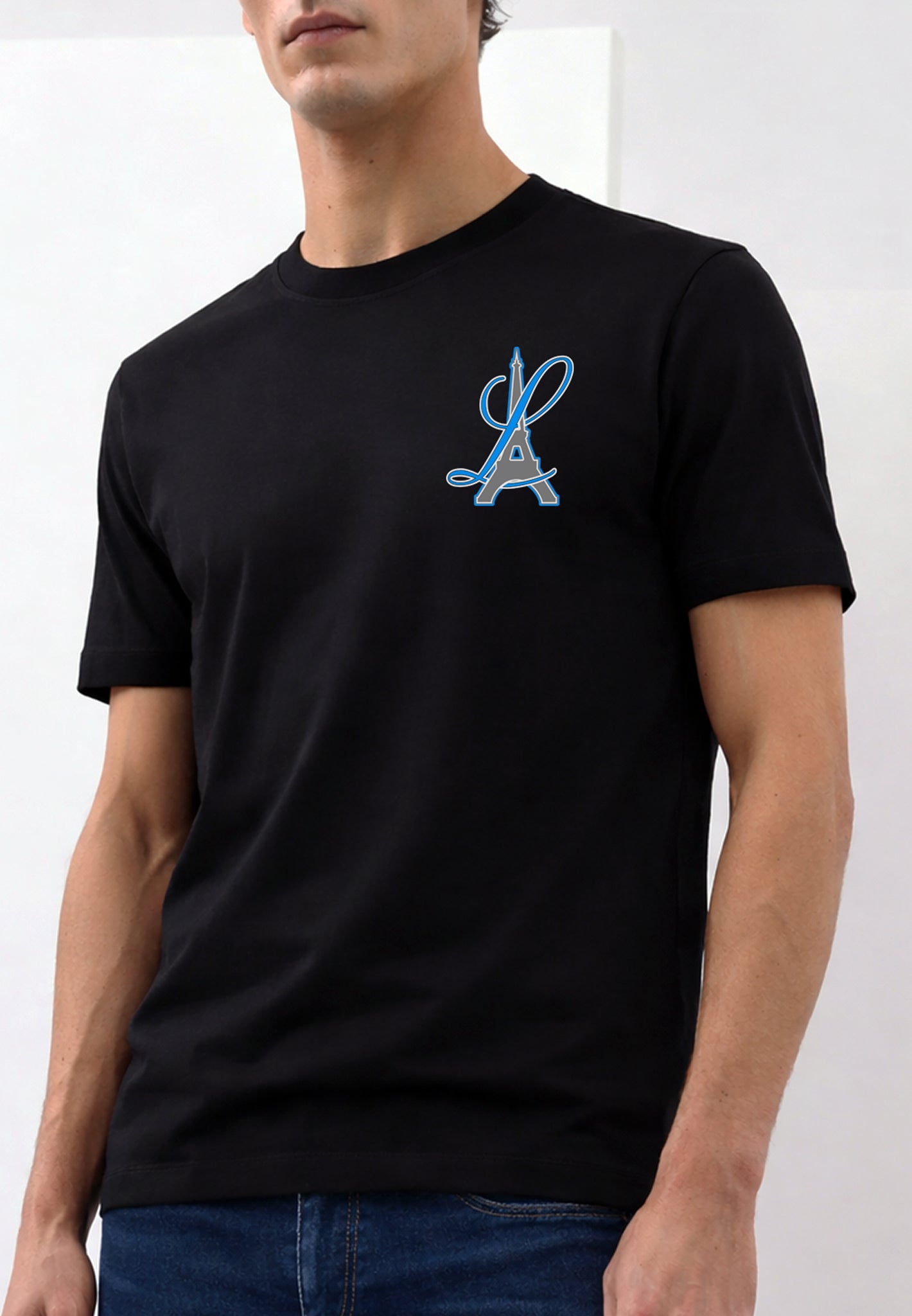 Eiffel Tower Black Luxe T-Shirt