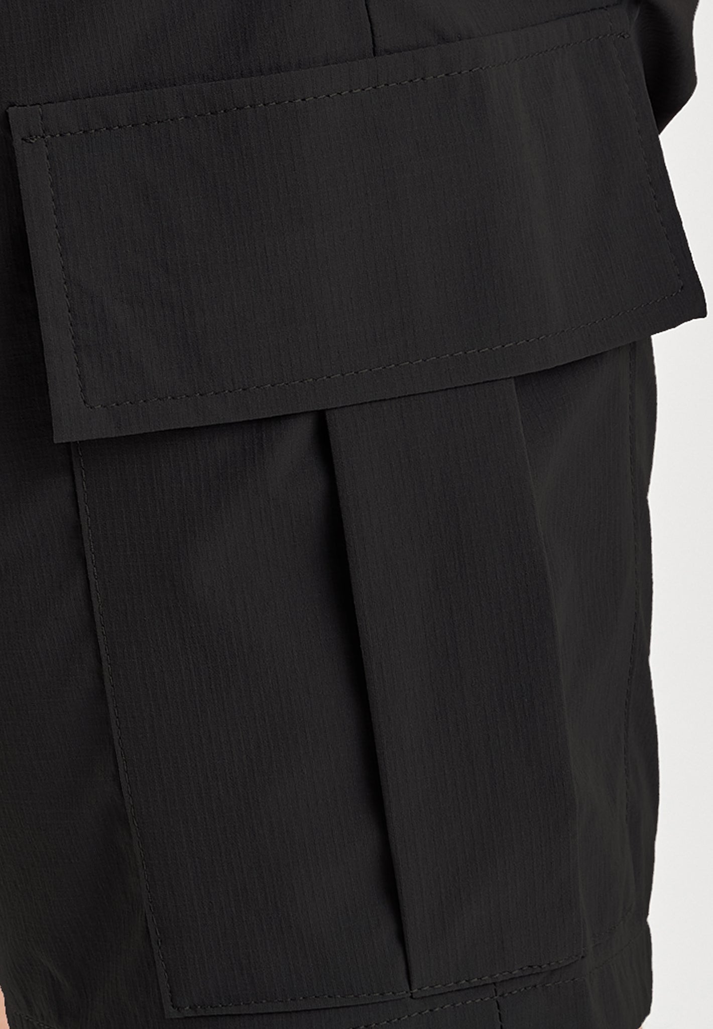Black Luxe Cargo Shorts