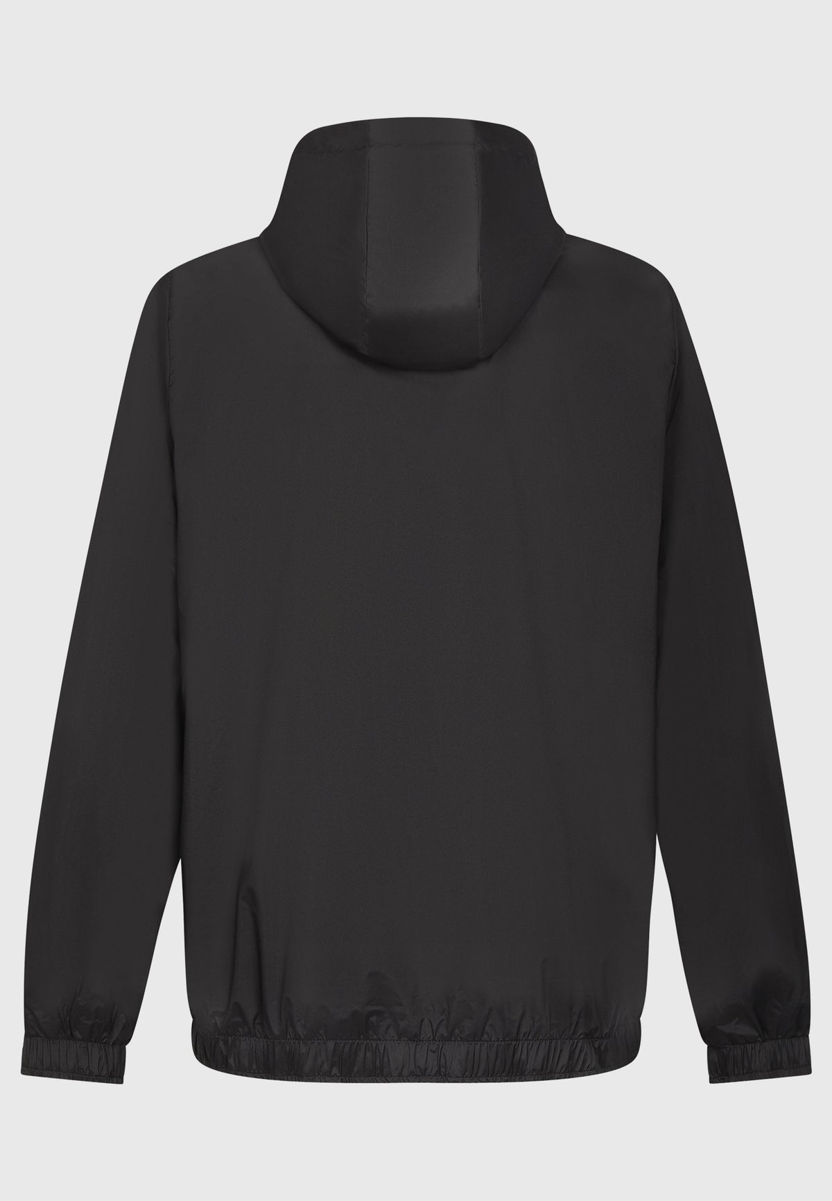 Black Luxury Hooded Windbreaker