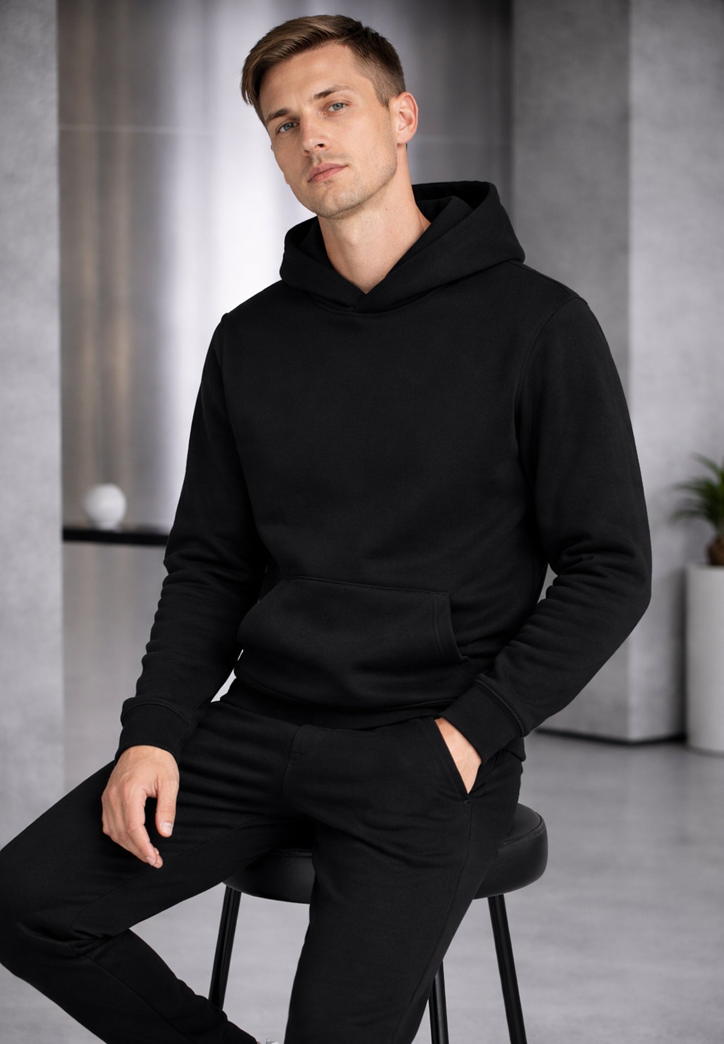 Black Luxe Tracksuit Set