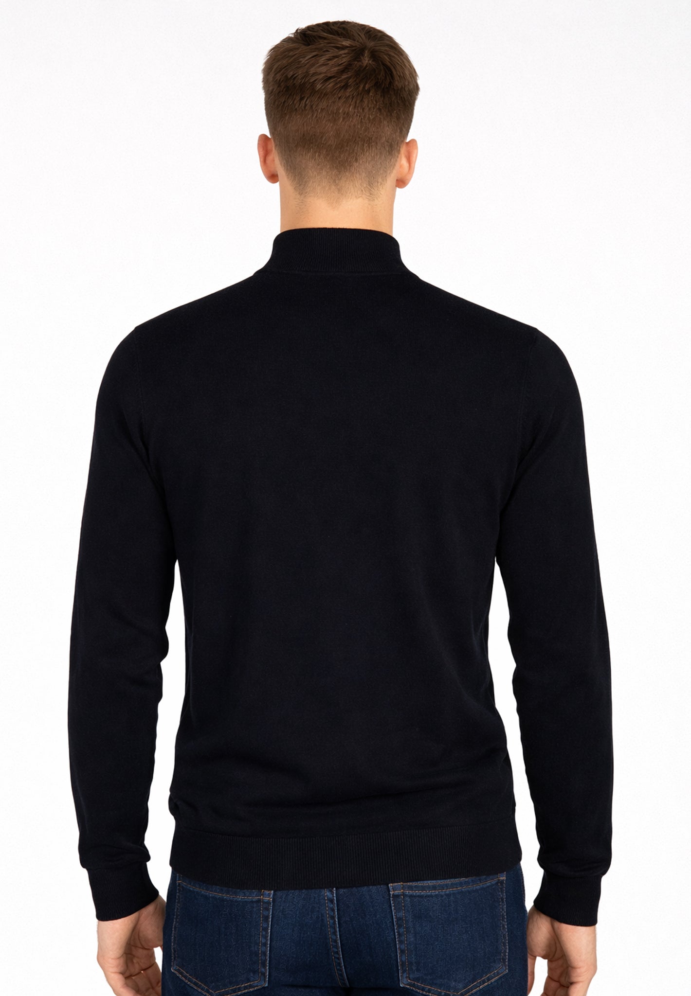 Black Luxury 1/4 Zip Jumper