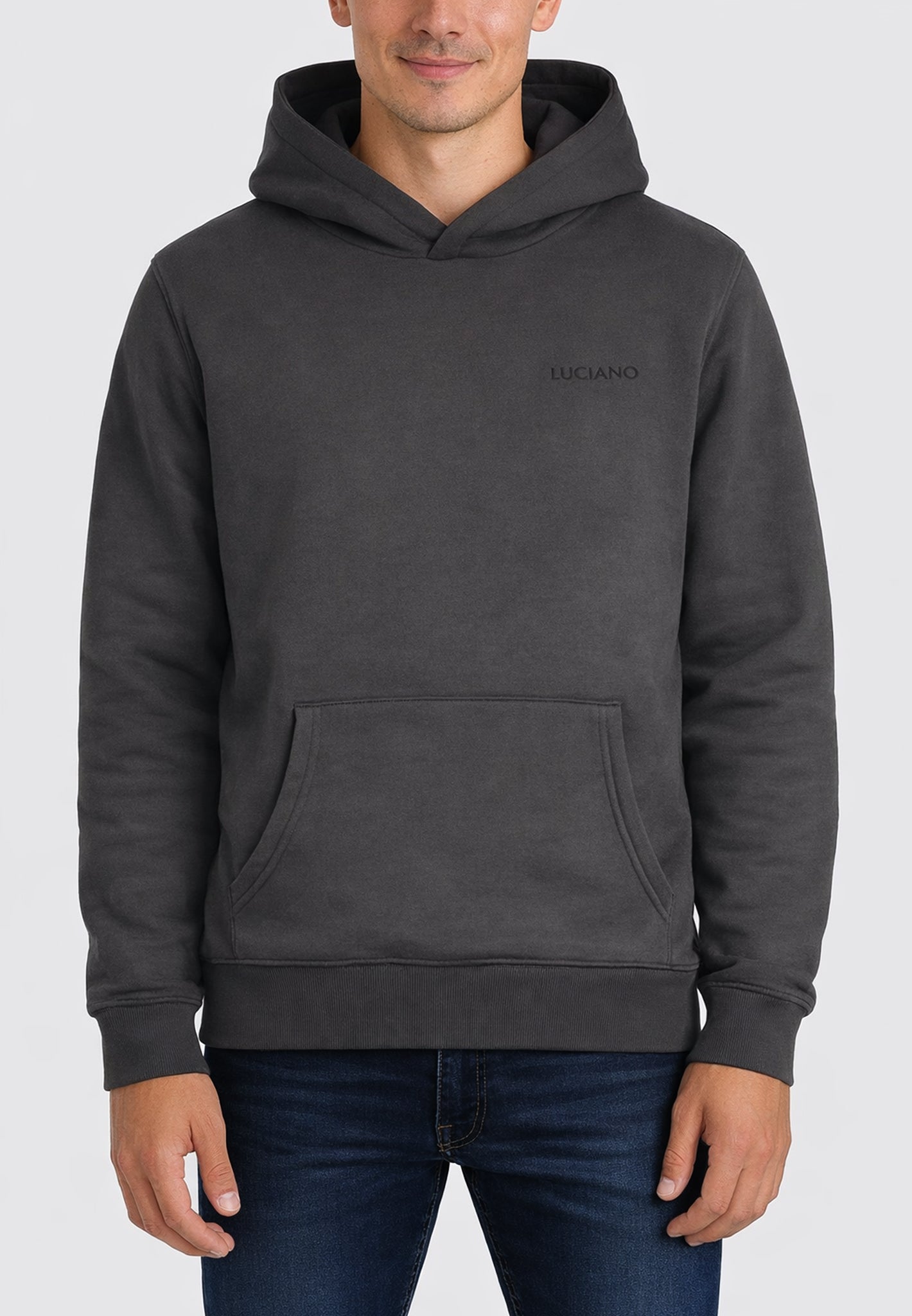 Charcoal Luxe 3D Heavyweight Hoodie