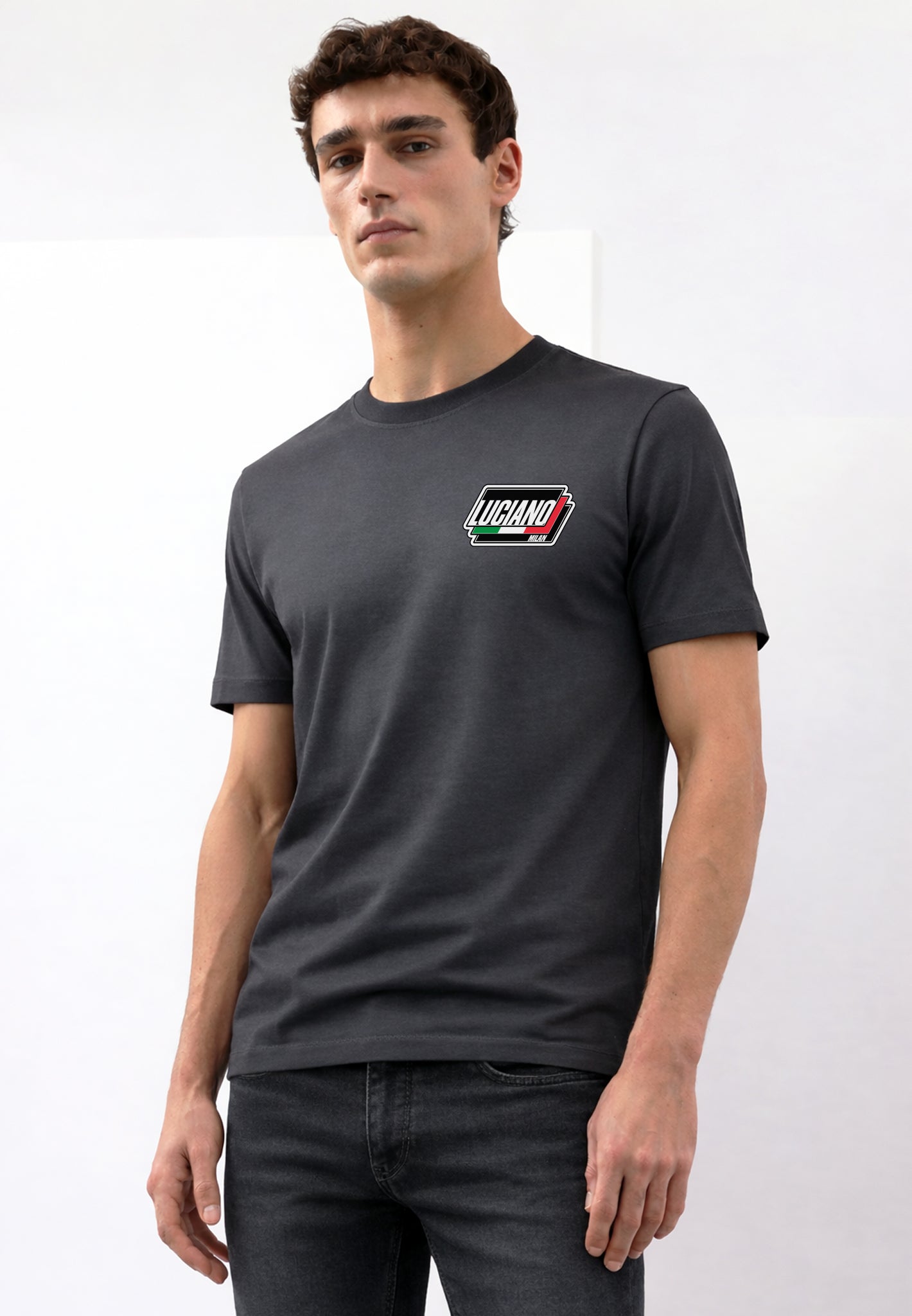Milan Charcoal Luxe T-Shirt