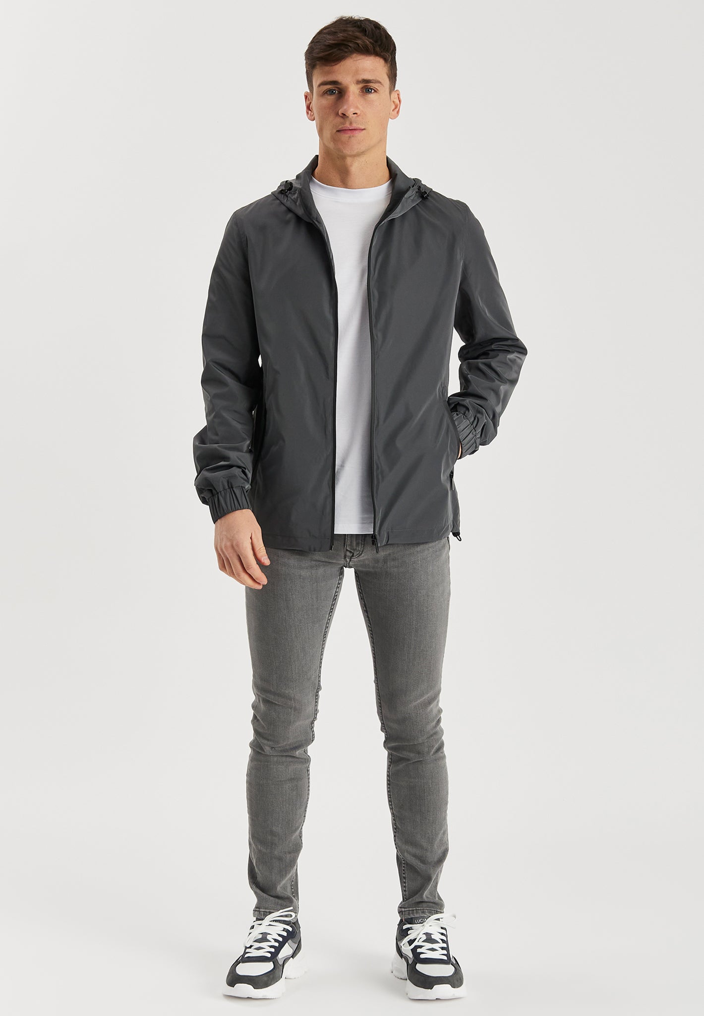 Charcoal Nylon Jacket