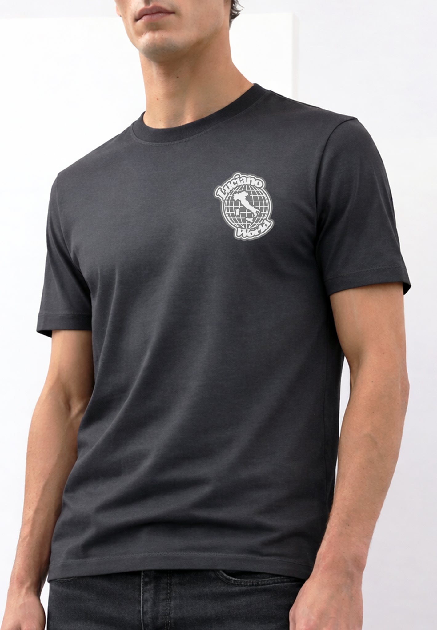 Luciano World Charcoal Luxe T-Shirt