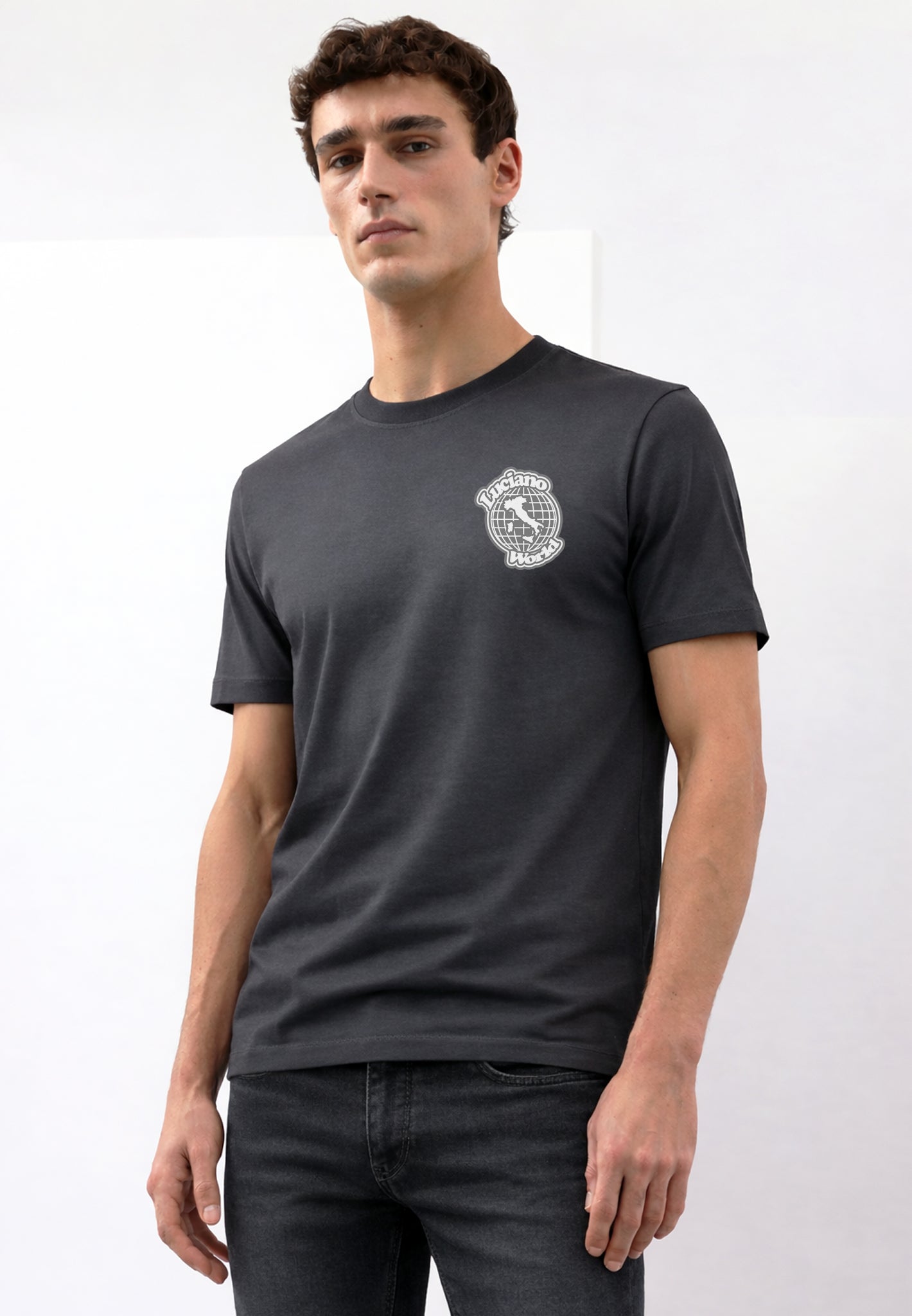 Luciano World Charcoal Luxe T-Shirt