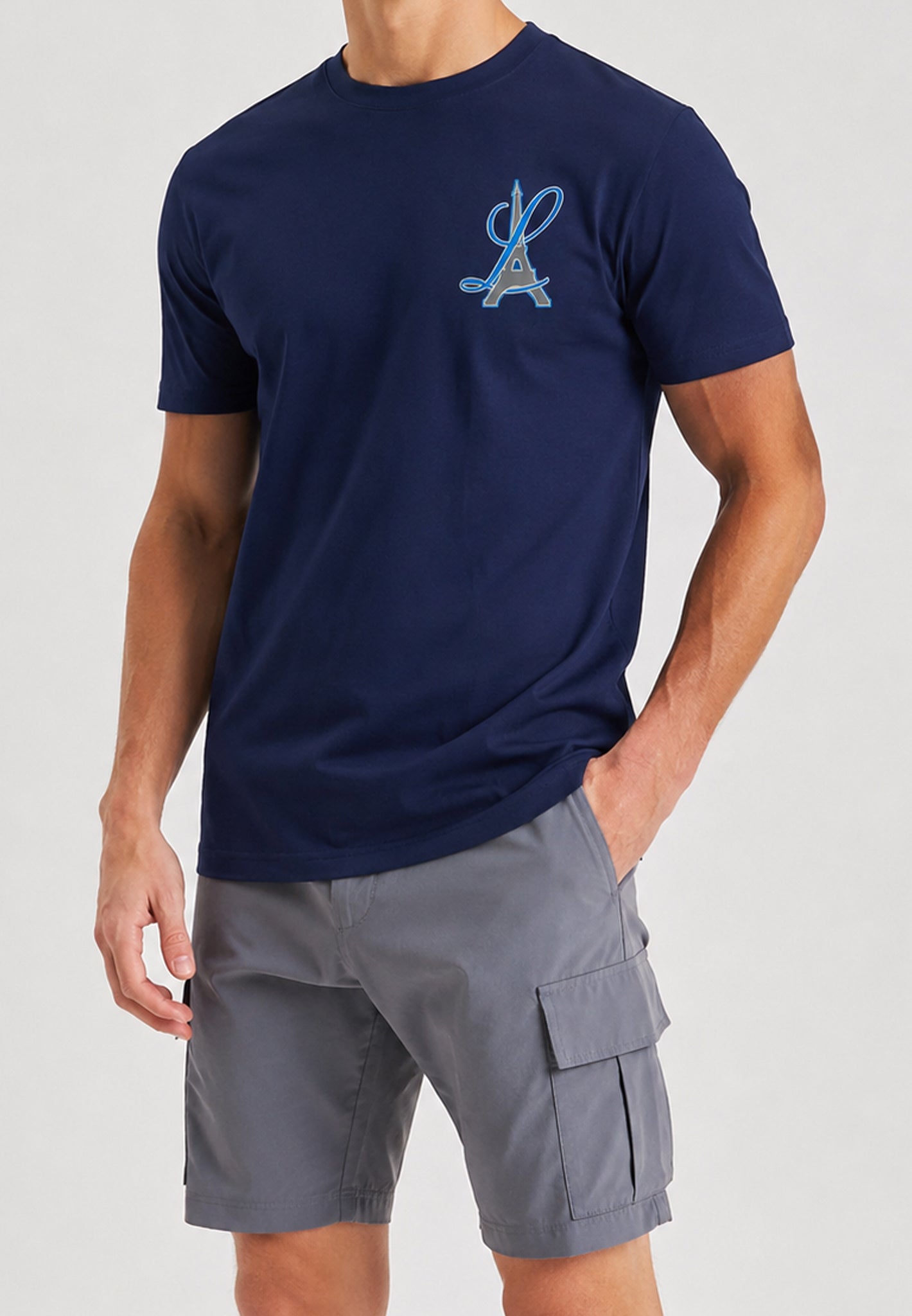 Eiffel Tower Navy Luxe T-Shirt