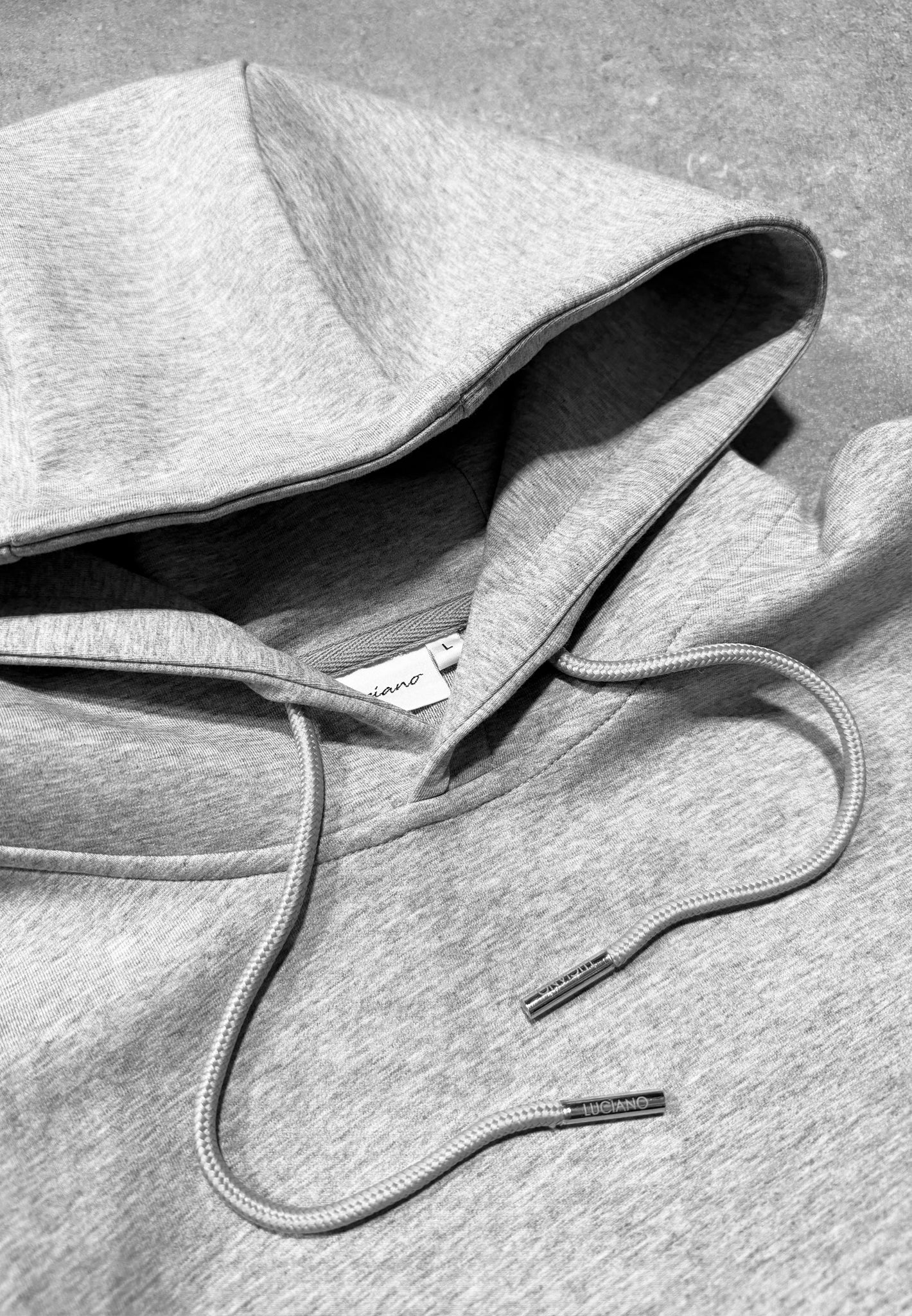 Grey Marl Luxury Hoodie