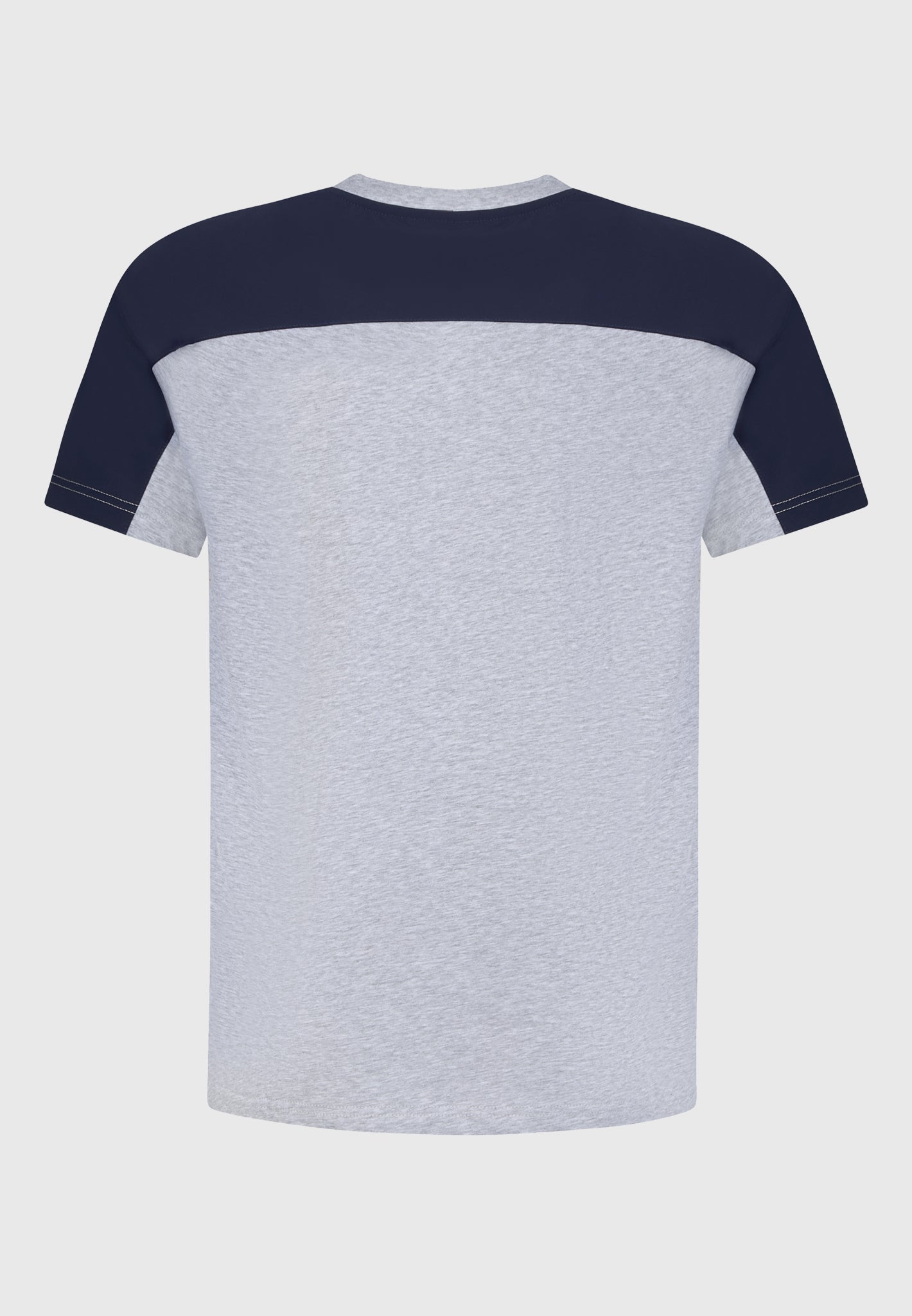 Grey Marl Luxe T-Shirt/Navy Nylon Shoulder