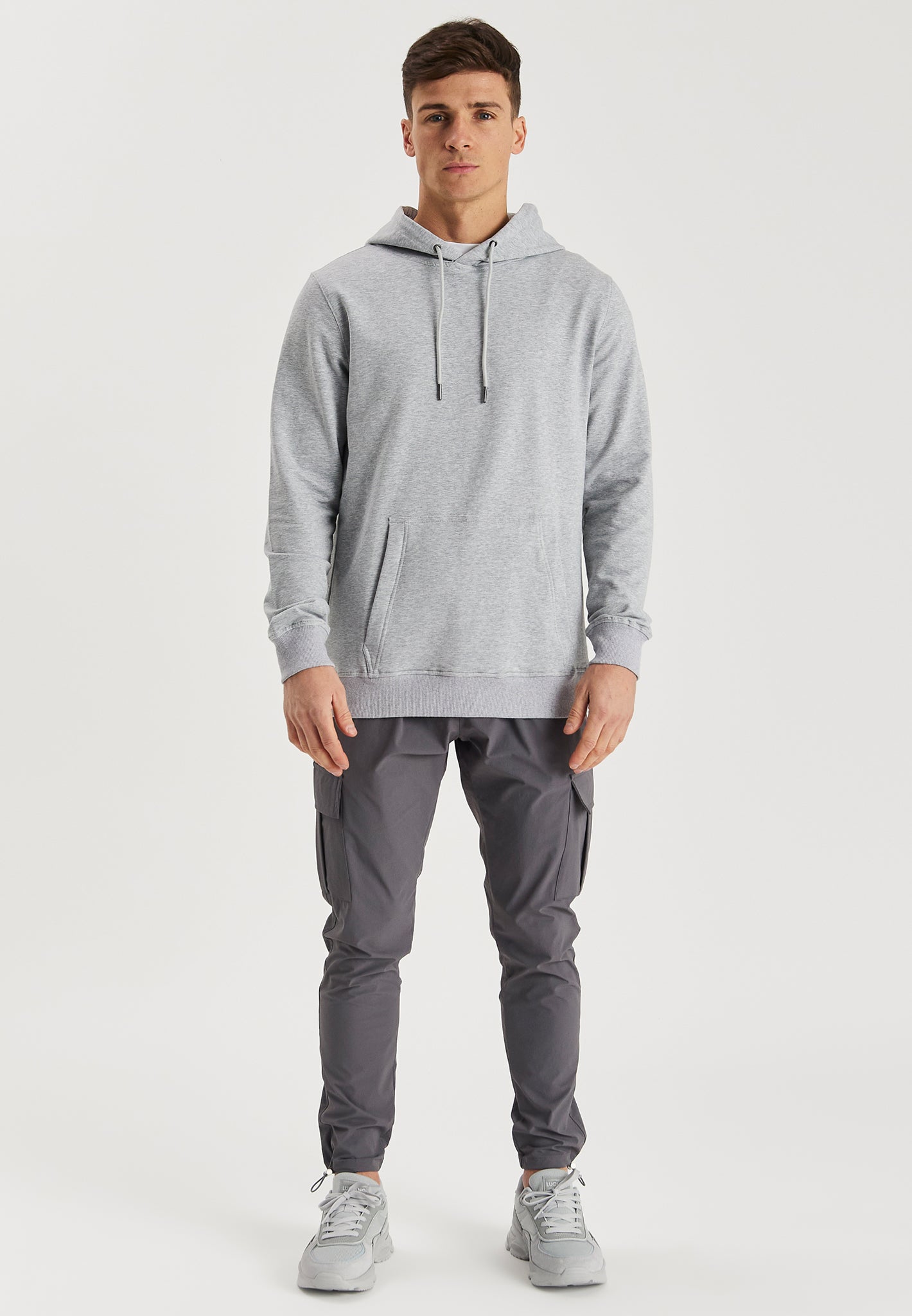 Grey Marl Luxury Hoodie