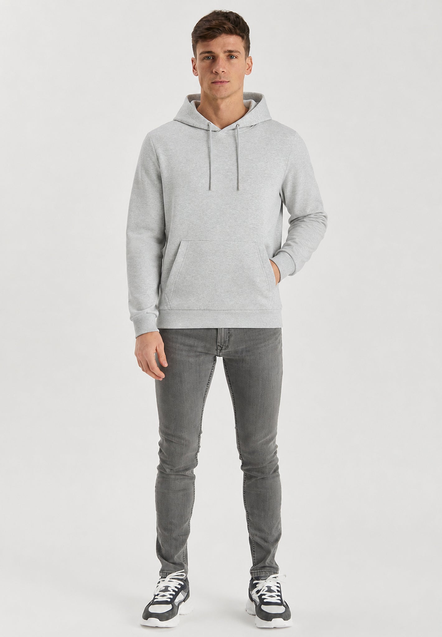 Grey Marl Luxury Hoodie