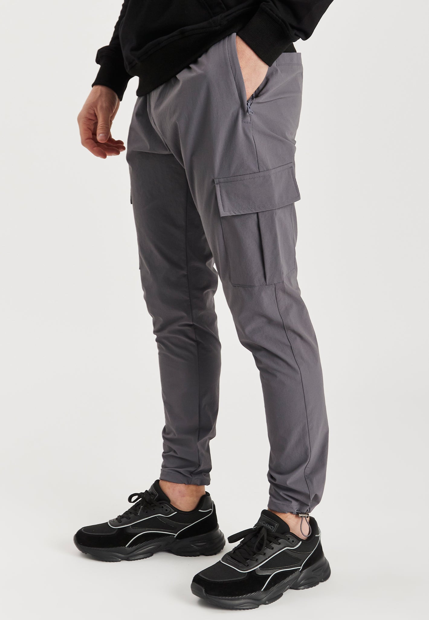 Grey Cargo Pants