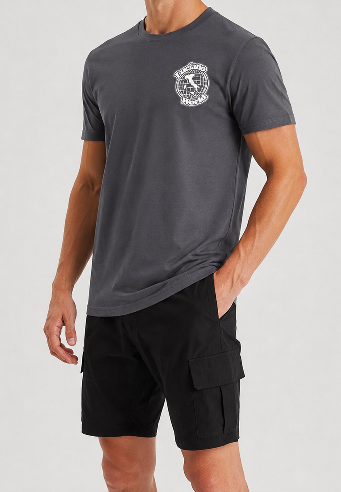 Luciano World Charcoal Luxe T-Shirt