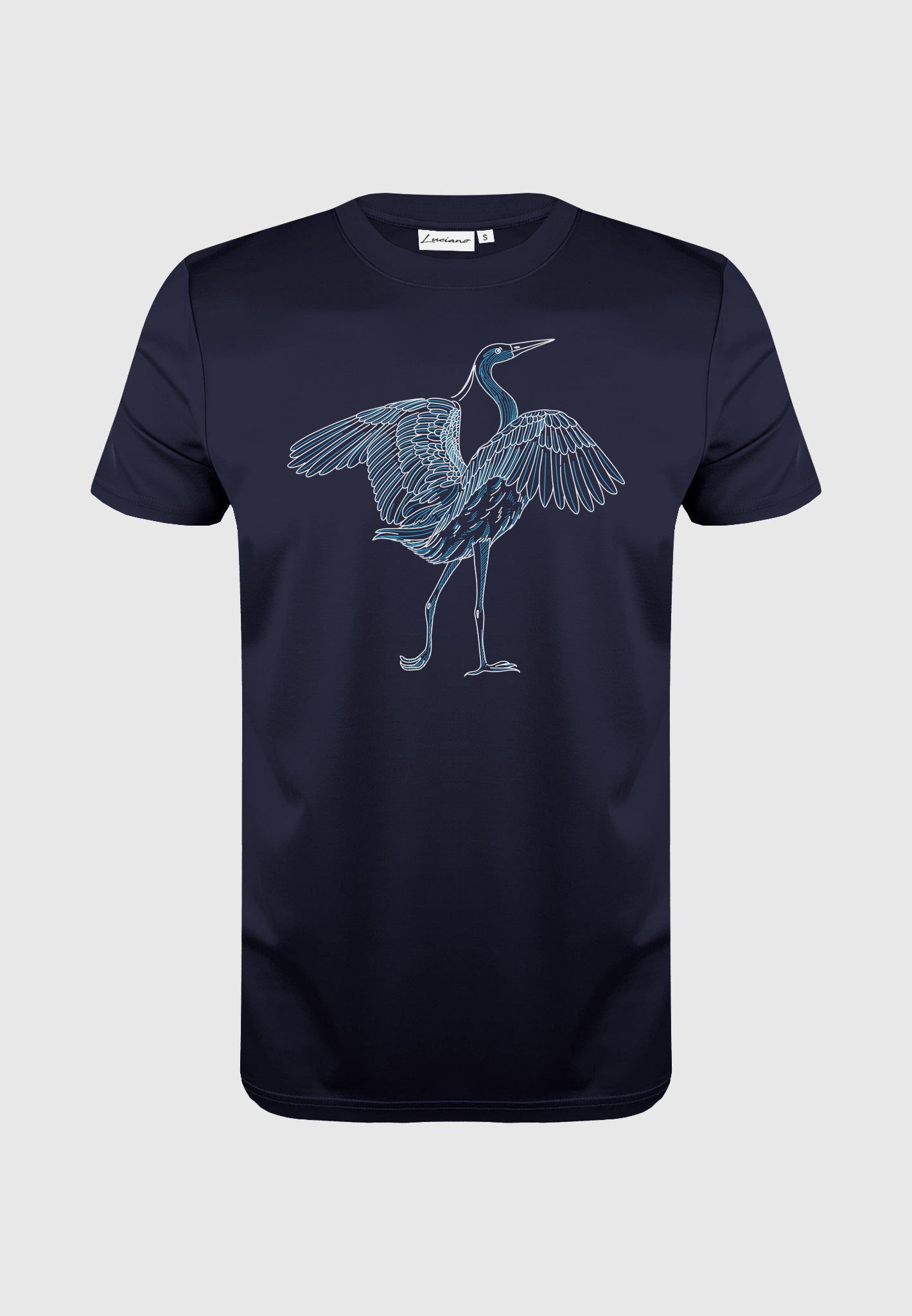 Heron Navy Luxury T-Shirt