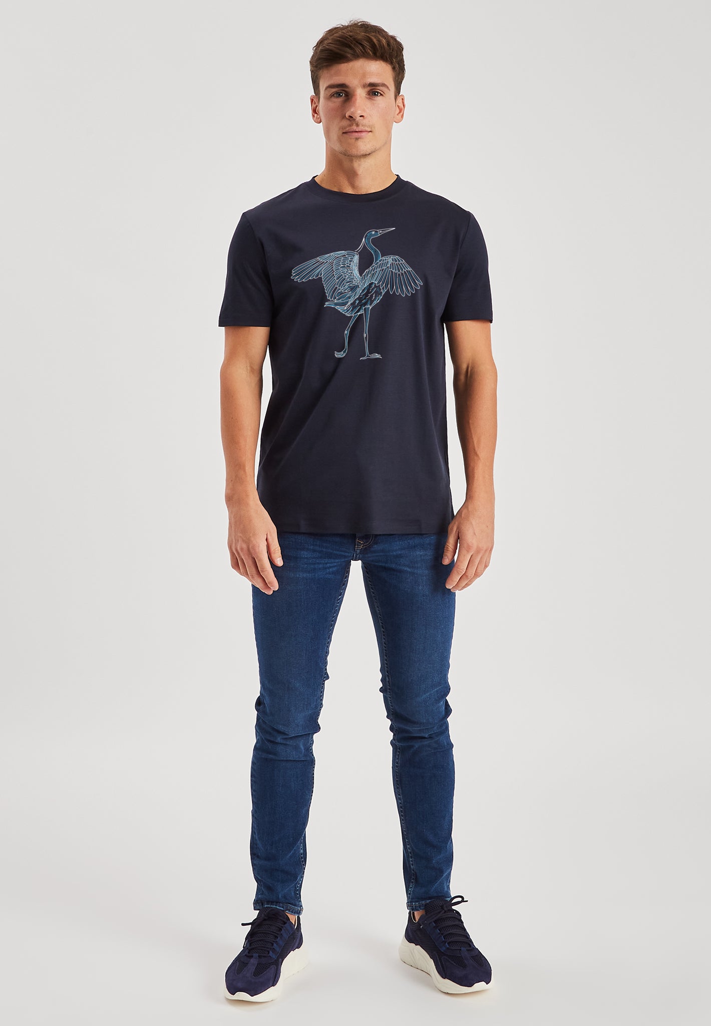 Heron Navy Luxury T-Shirt