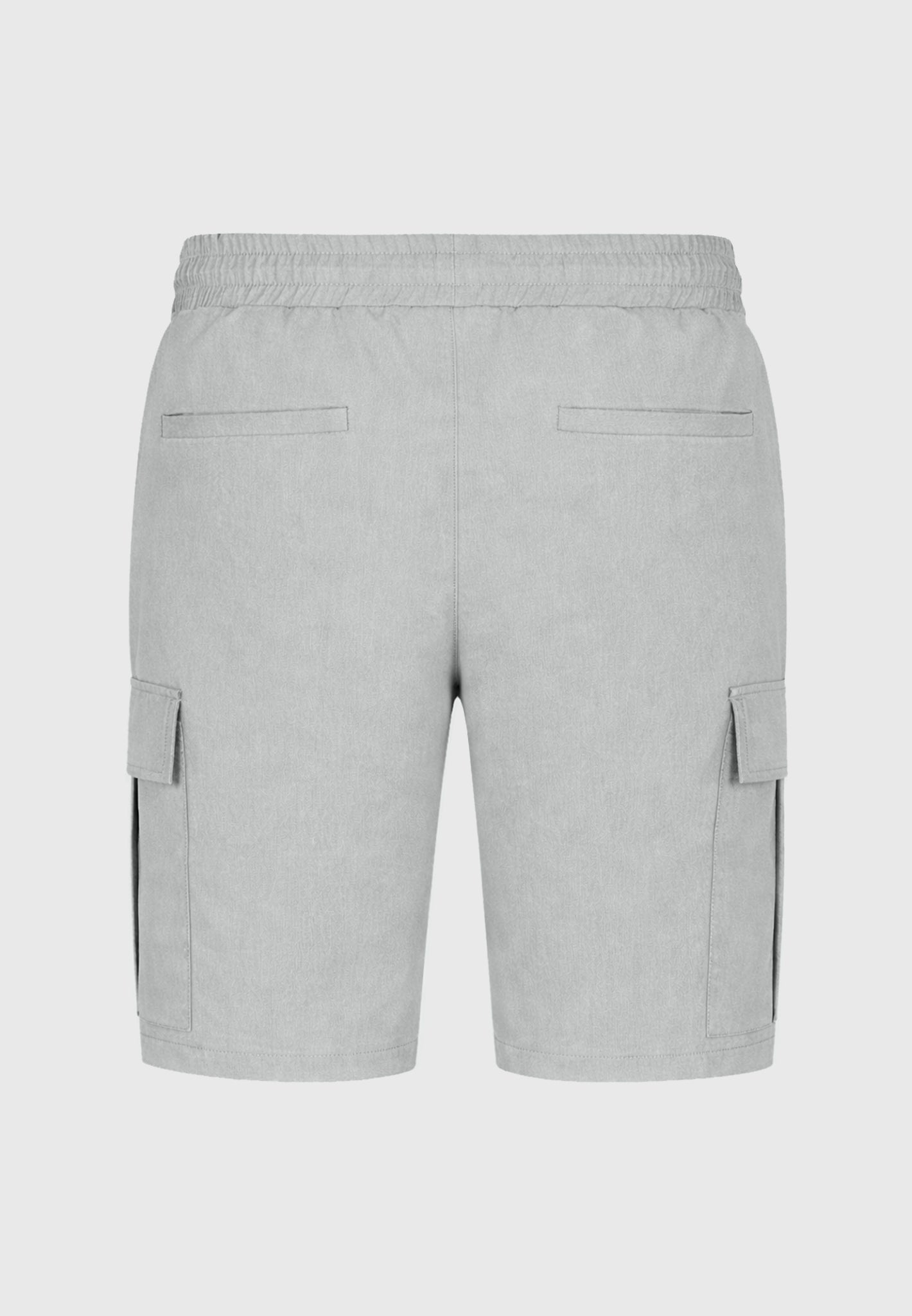 Light Grey Luxe Cargo Shorts