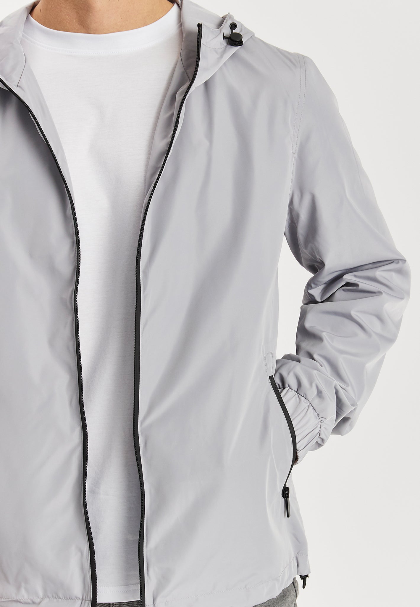 Light Grey Nylon Jacket