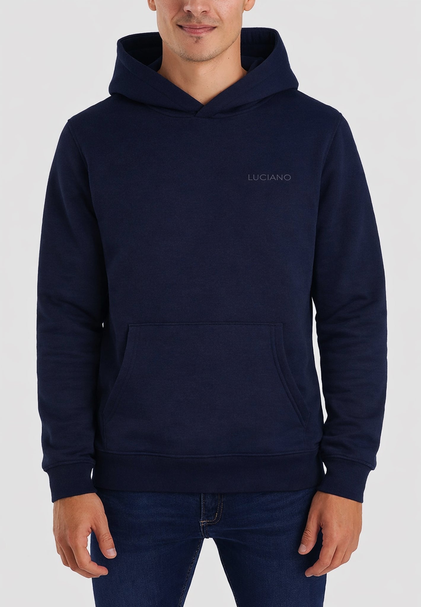Navy Luxe 3D Heavyweight Hoodie