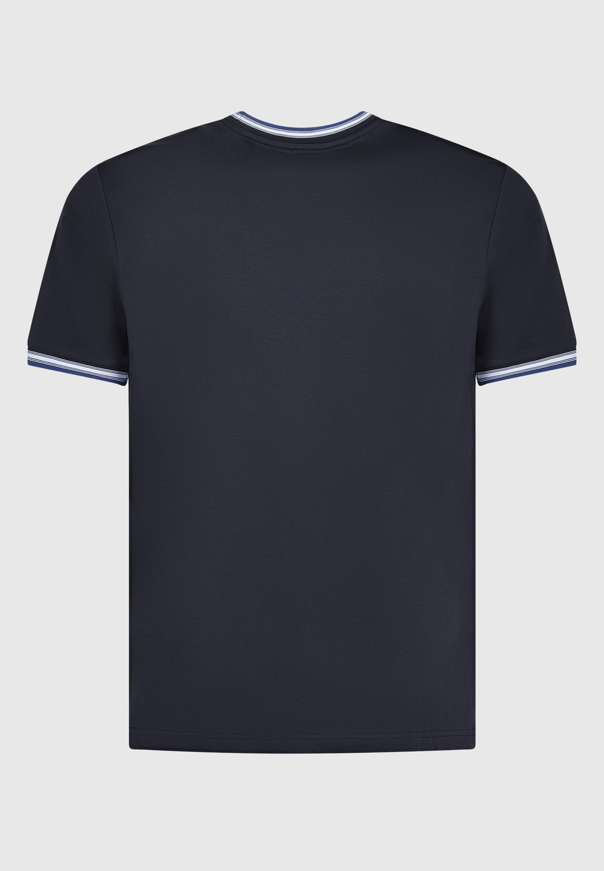 Navy/Blue Contrast Rib Luxury Mercerised T-Shirt