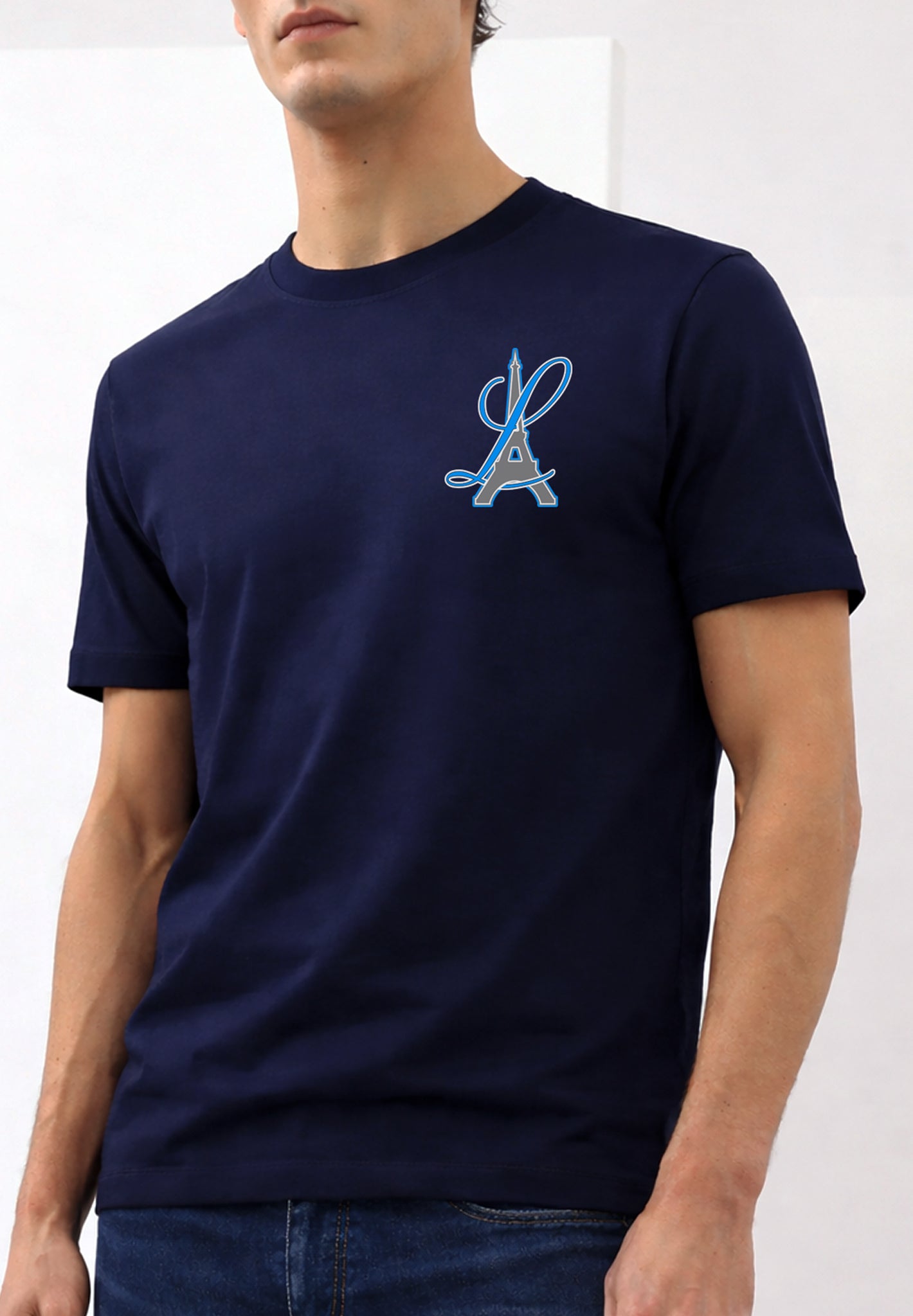 Eiffel Tower Navy Luxe T-Shirt