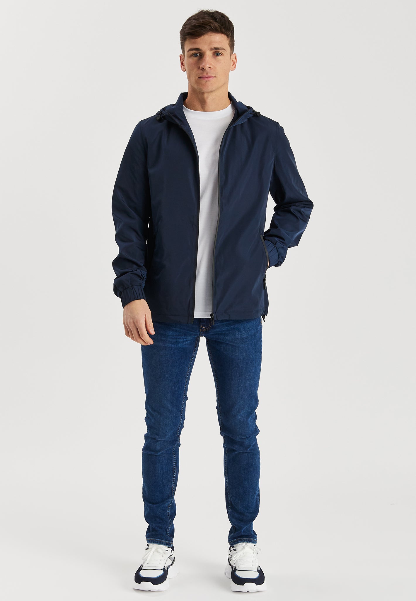 Navy Nylon Jacket