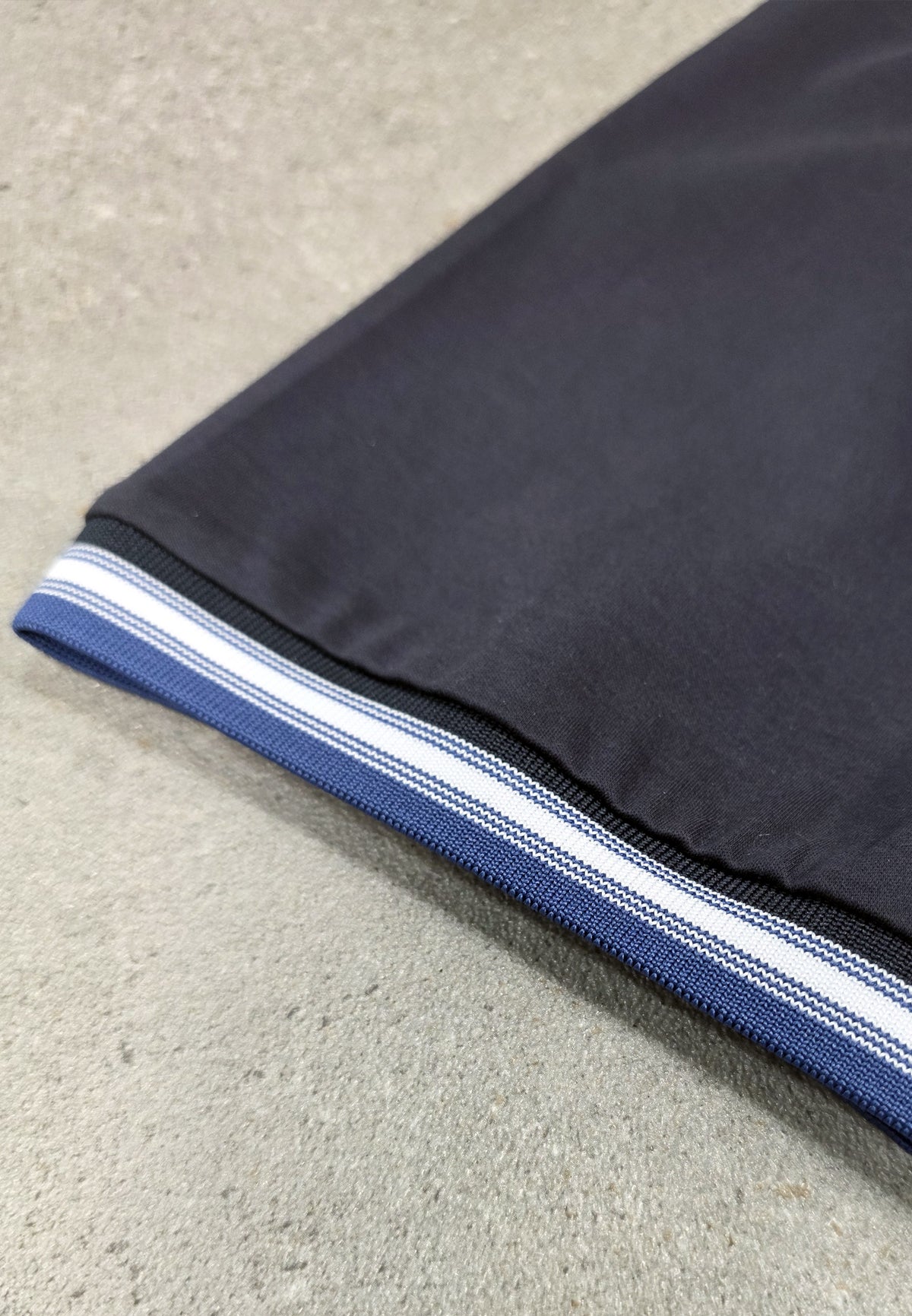 Navy/Blue Contrast Rib Luxury Mercerised T-Shirt