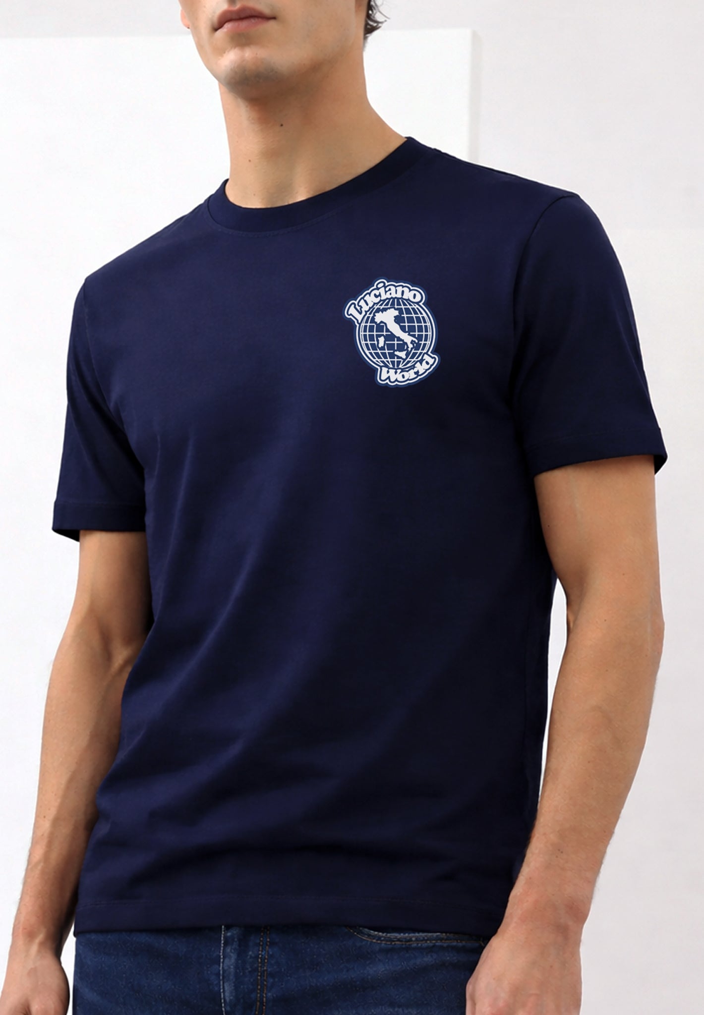 Luciano World Navy Luxe T-Shirt