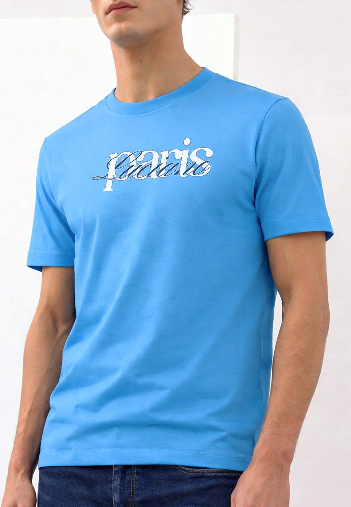 Paris Sky Blue Luxe T-Shirt